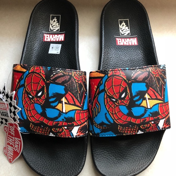 spiderman slides vans